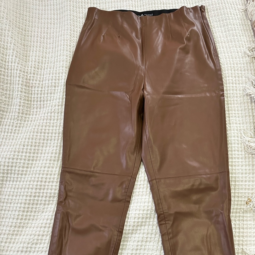 Zara faux leather pants